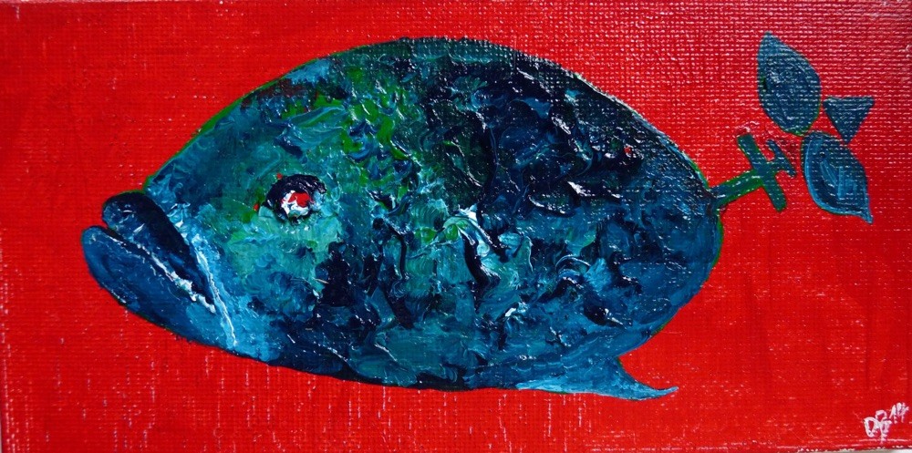 Acryl  Fisch 20 x 10