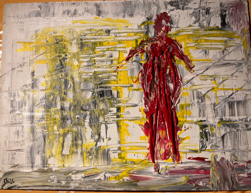 Acryl 40 x 30  Meine Schatten