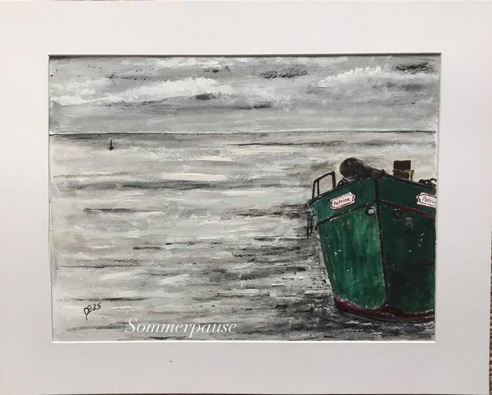 Winterpause 50 x 60 Aquarell