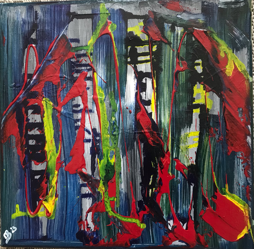 Acryl 30 x 30 Glück