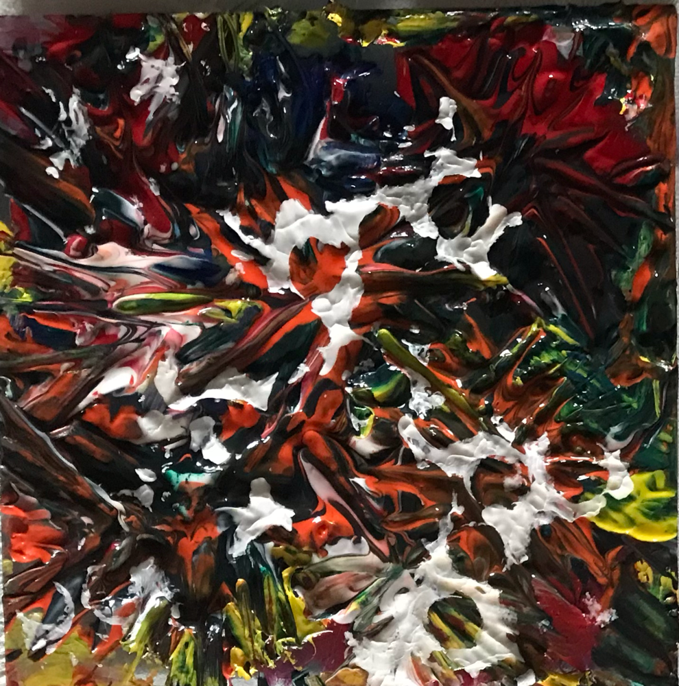 Blumen 10 x 10 Acryl