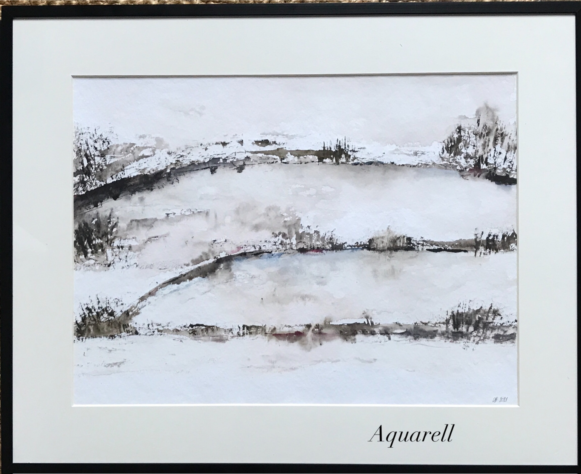 Winteraquarell 40 x 50