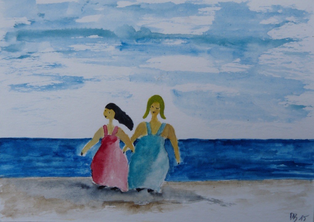 Aquarell Am Strand