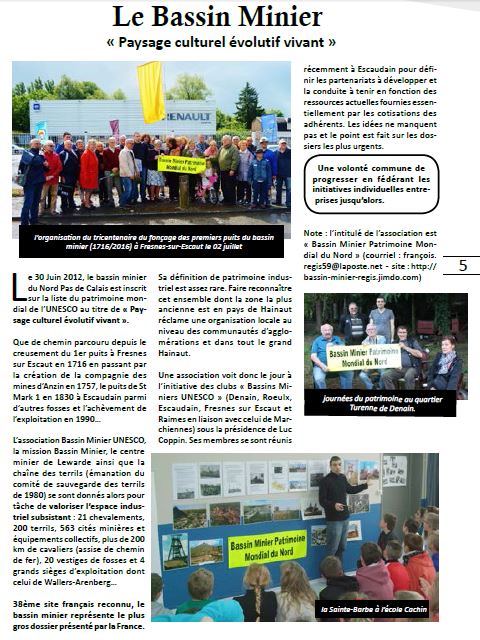 Journal du Cercle Laique d'Escaudain de janvier 2017. Version numérique et papier . 