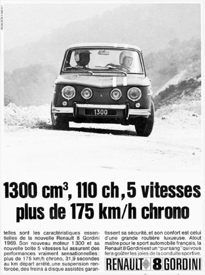 R8 Gordini 175 km/h maxi