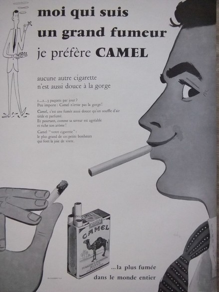 On ne décourage pas les grands fumeurs car Camel est doux pour la gorge