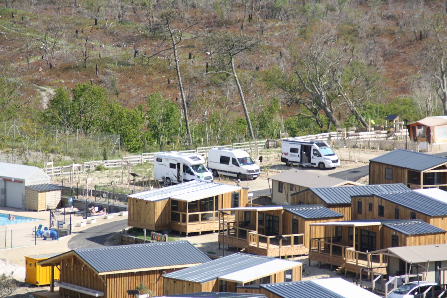 Unser Campingplatz von oben