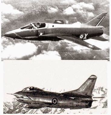 I due classificati Sopra il Taon (Foto del primo prototipo) sotto il G.91 (foto del secondo prototipo MM566)