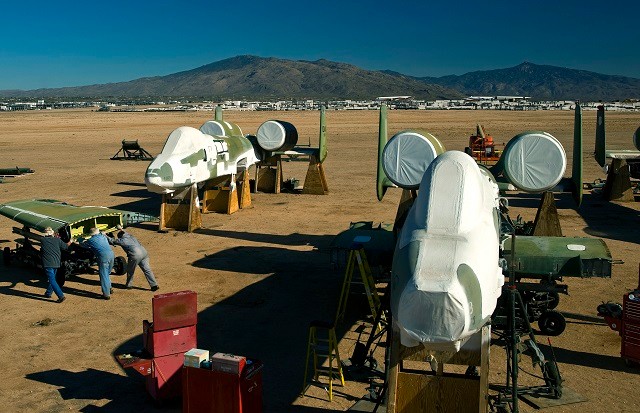 Attualmente sono 140 gli A-10 "sepolti" a Boneyard.