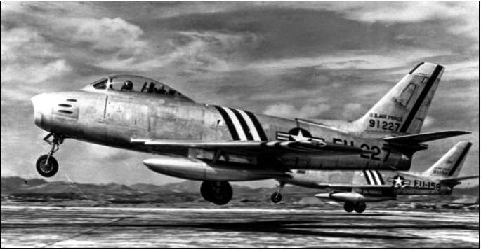 F-86A del 4th FIW in decollo da Kimpo.