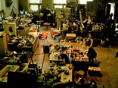 ...im Atelier ein Chaos und Schaffensdrang