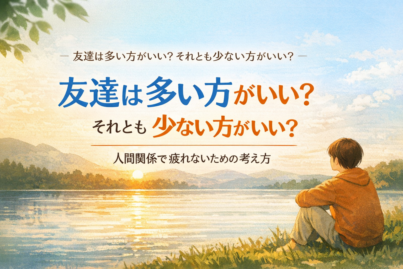 友達は多い方がいい？それとも少ない方がいい？