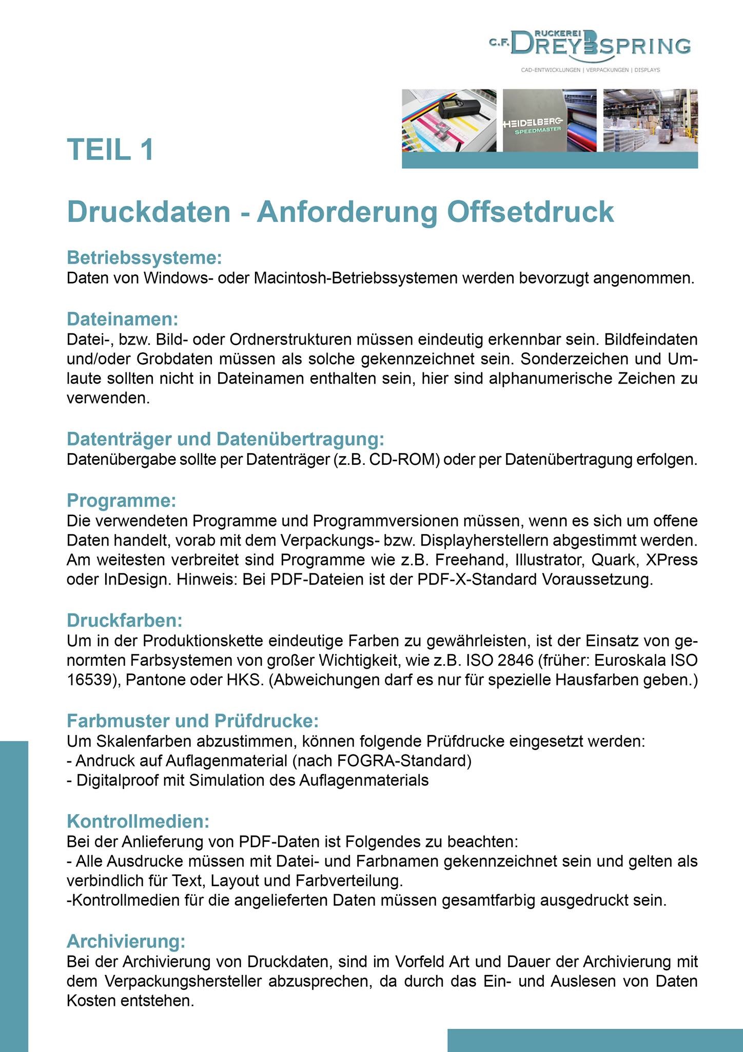 Druckdaten Anlegen Aber Wie Teil I C F Dreyspring Gmbh Ihr Kompetenter Druckpartner