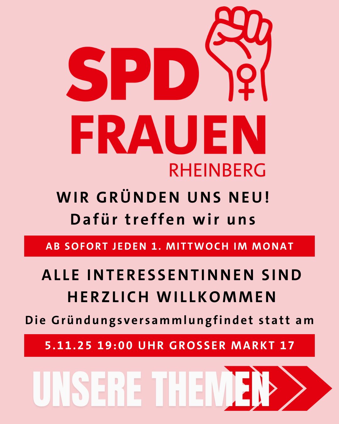 Kick-off zur Neugründung der SPD Frauen