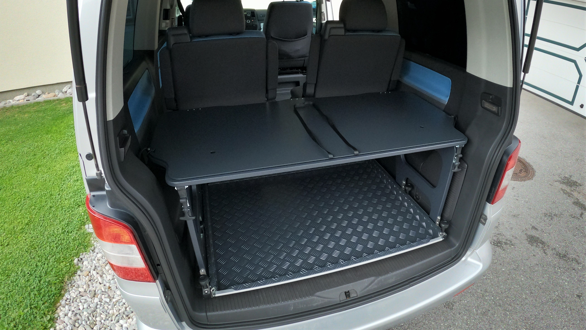 VW T5 T6 Gepäckraumabdeckung zwischen Multiflexboard und Rückbank