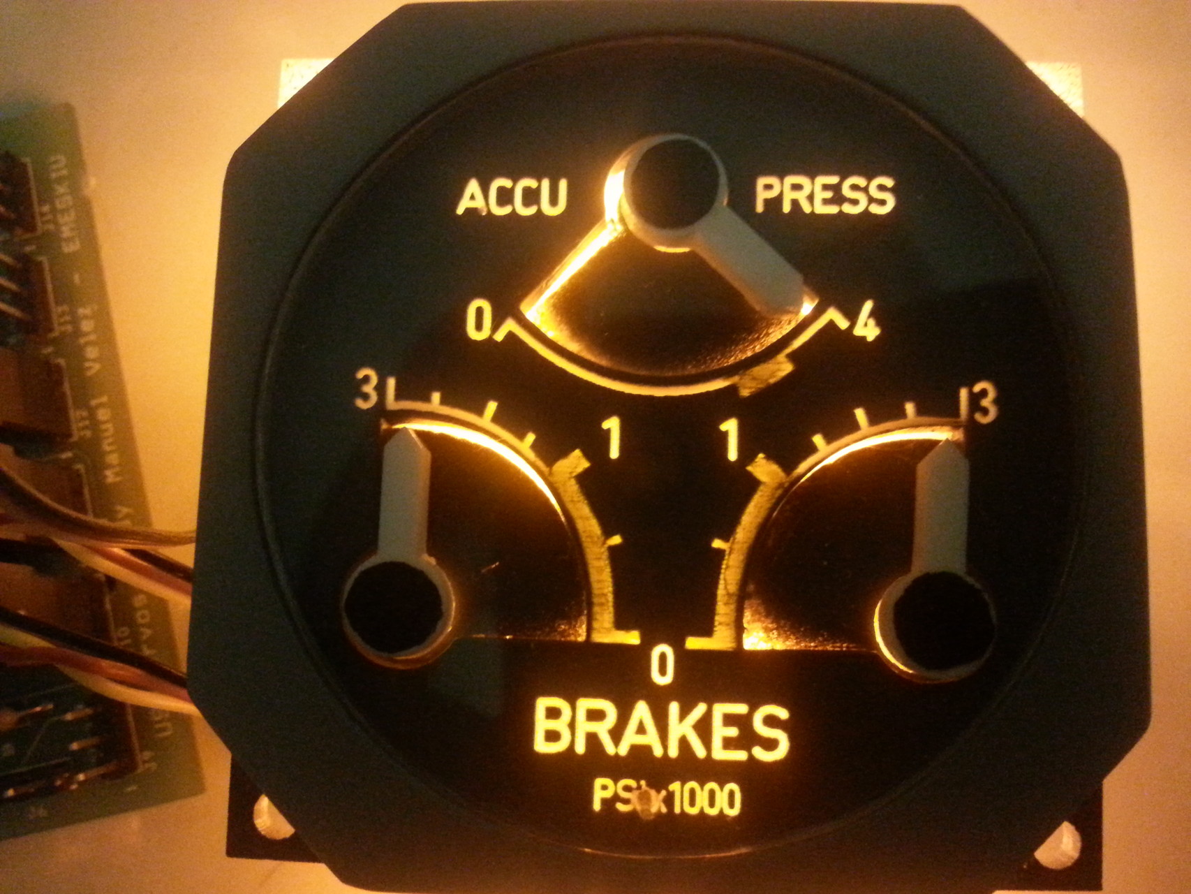 Brake Pressure Projekt Airbus A320 Cockpit