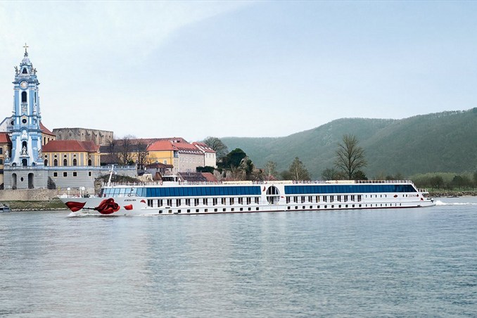 Flusskreuzfahrtschiff A-ROSA RIVA auf der Donau 2026 