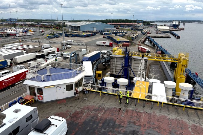 Fährterminal Rostock auf einer Stena Line Fähre