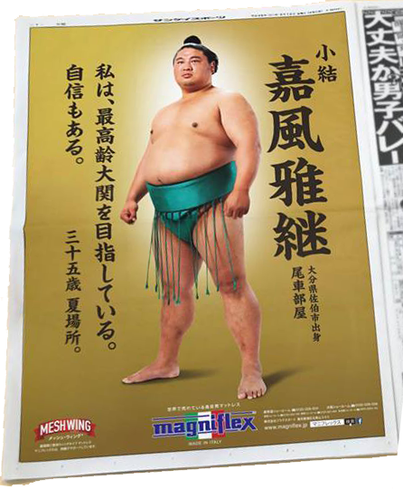 嘉風関の反物一反 嘉風関の反物一反