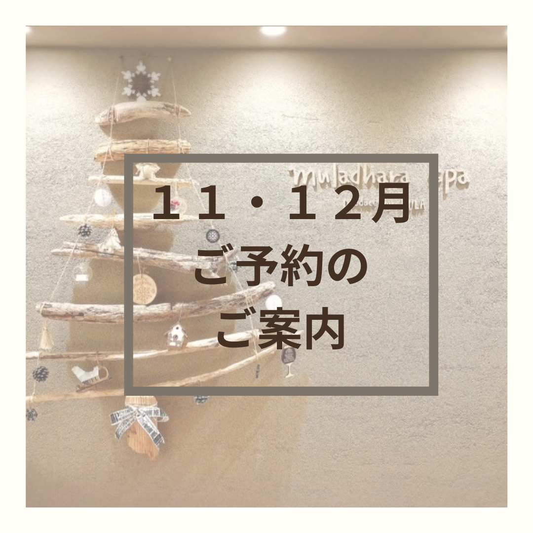 11・12月のご予約