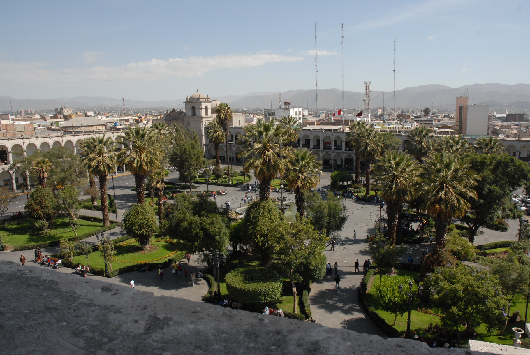 Der Plaza de Armas von oben