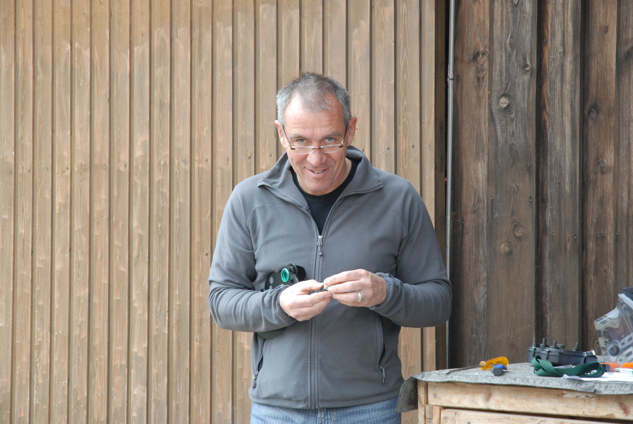 Der Chef-Macheniker bei der Arbeit