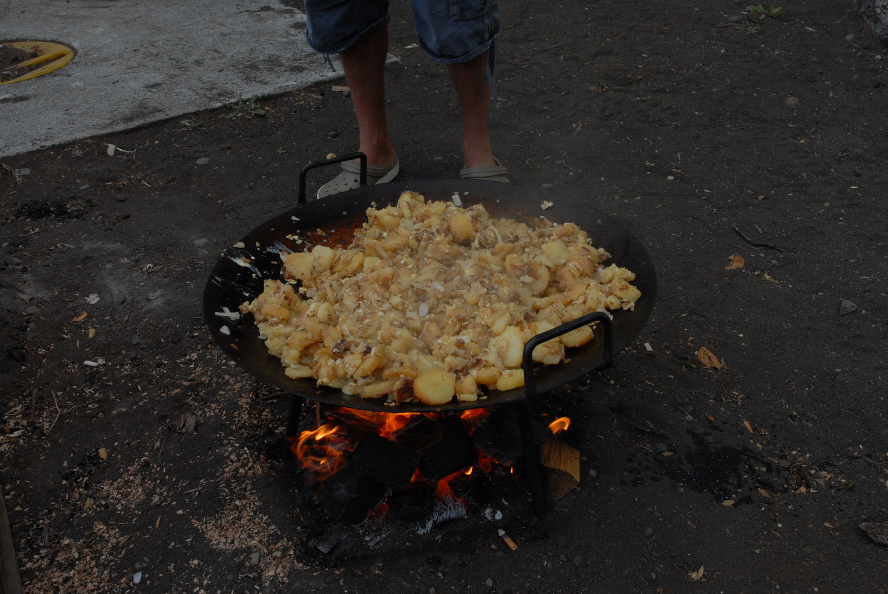 ´s Kartoffelpfännsche mit "Vorher"