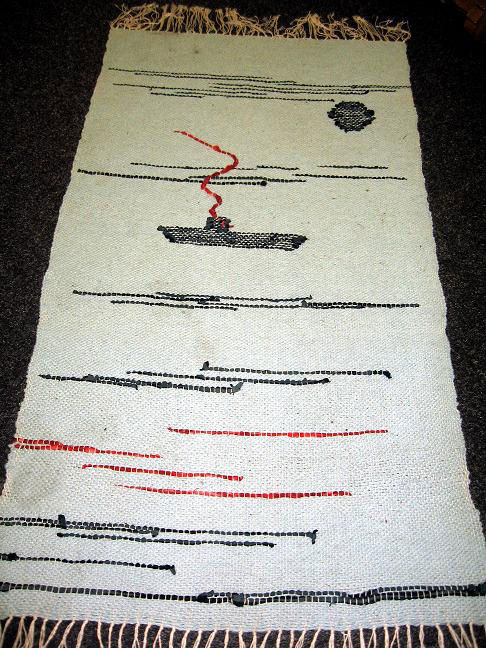Teppich, Material – Baumwolle/ Wolle