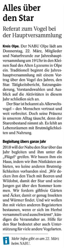 Westfalenpost 07.03.18