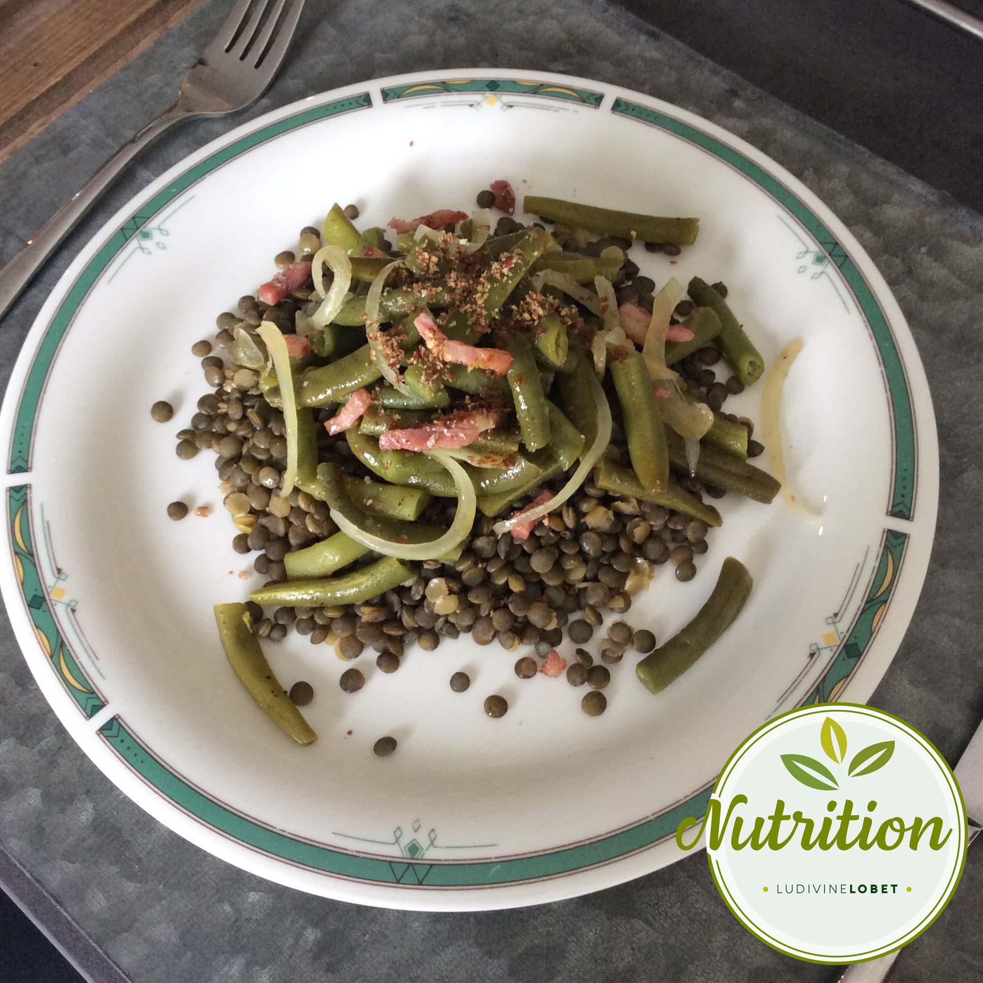 Salade de lentilles et haricots