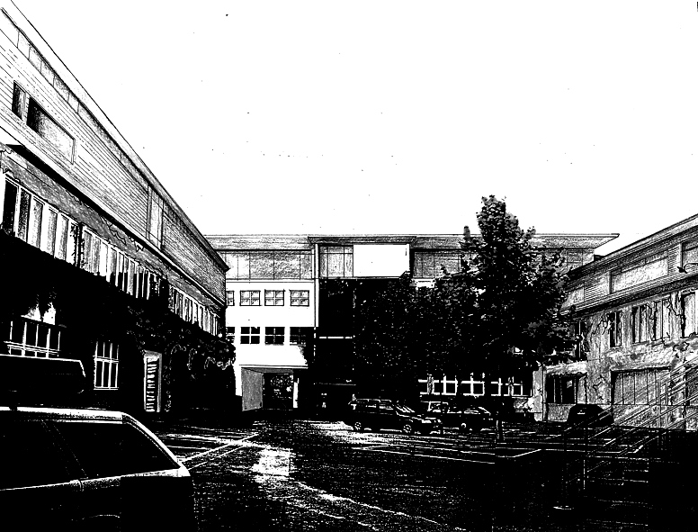 Bestand: Aufstockung, Erweiterung und Hofgestaltung HH-Allee, FFM 