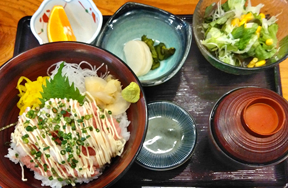 ねぎとろえびマヨ丼（定食セット）