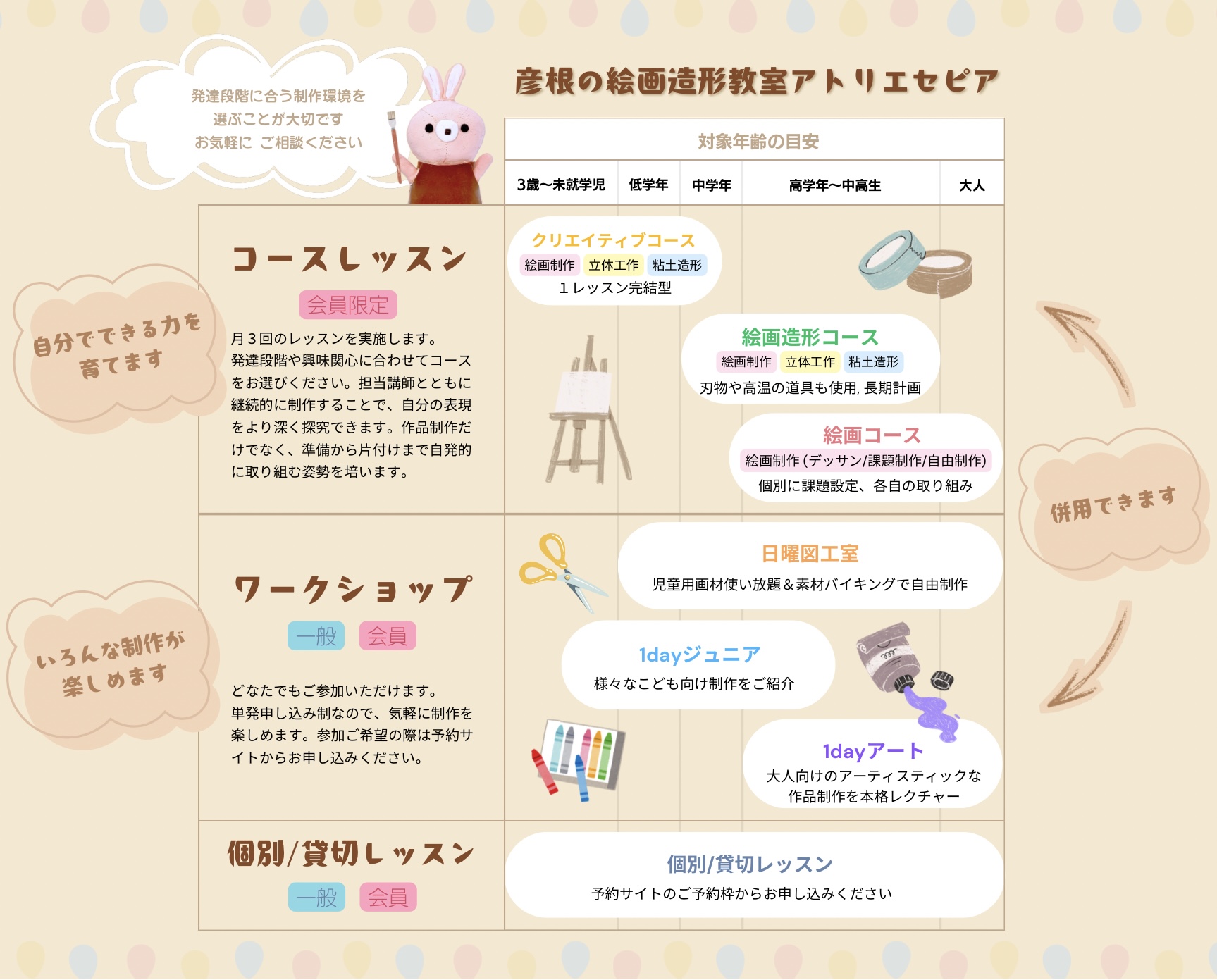 コースレッスン - Atelier Sépia official website