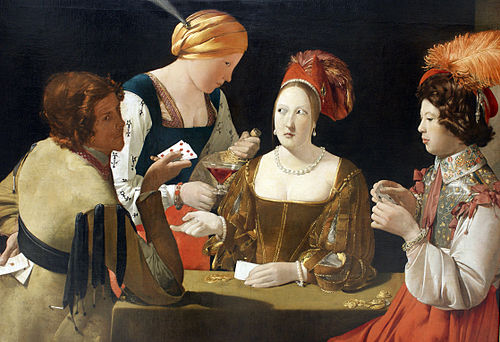 Le Tricheur à l'as de carreau, vers 1635,  huile sur toile, 106 × 146 cmmusée du Louvre, Paris.