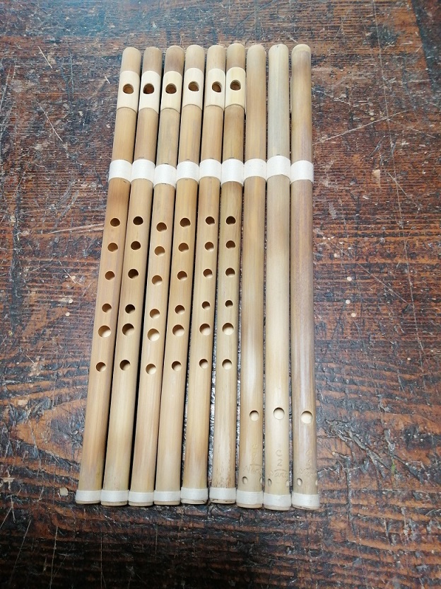 祭笛NEW製作中～仕上げペーパーかけ・ひも巻き～