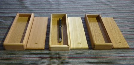 木の筆箱3種