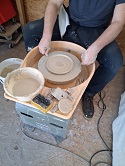 Teilnehmer beim Drehen