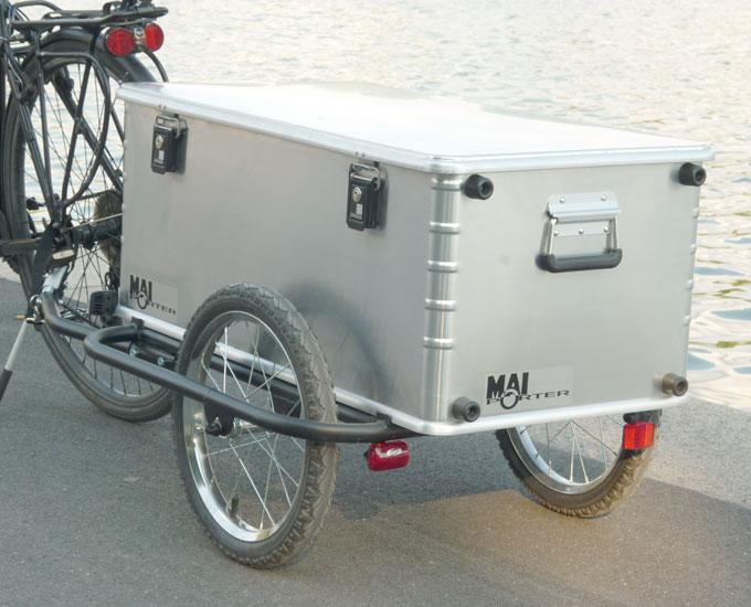 Der erste Prototyp des Fahrradanhänges Maiporter Z130