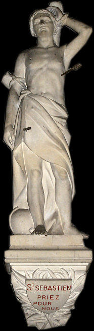 Statue de Saint Sébastien Eglise d'Eranguerville Manche