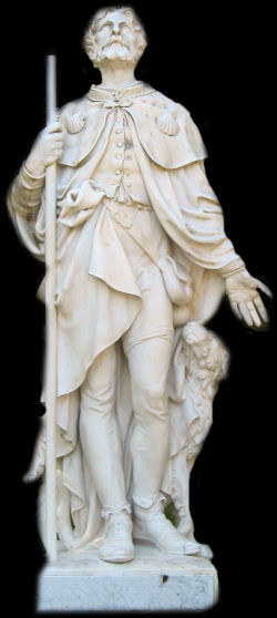 Statue de Saint Roch Lourdes Avril 2007