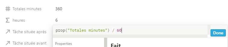 notion formule pour gestion du temps