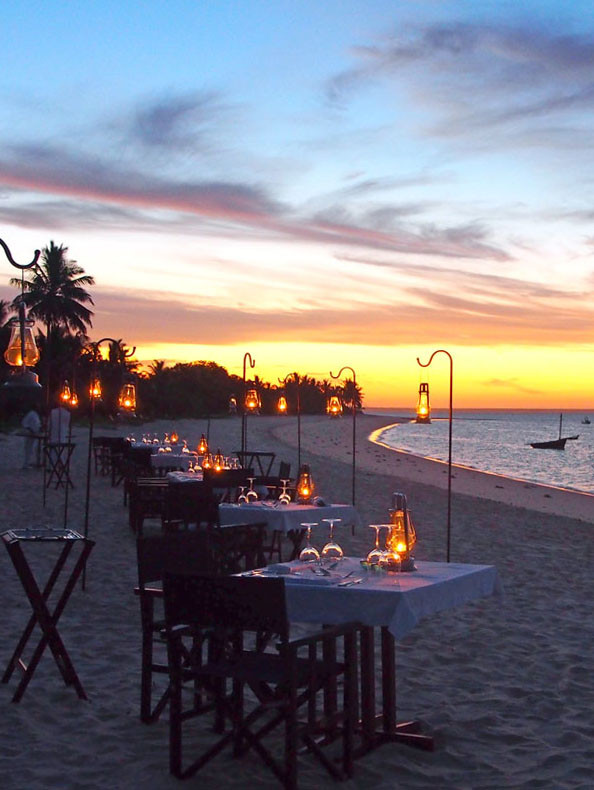 Mosambik: Dinner am Strand in der andBeyond Benguerra Lodge