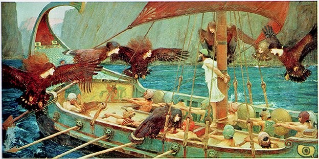 John William Waterhouse, Ulysse et les Sirènes, huile sur toile, 1891, National Gallery of Victoria, Melbourne.