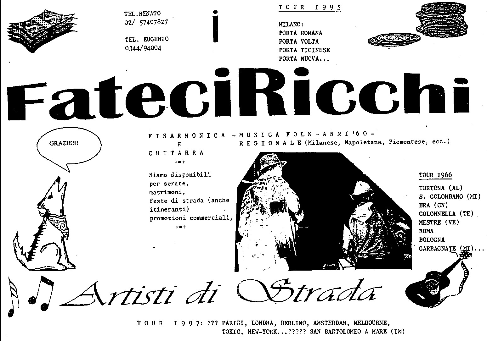 Volantino pubblicitario de "I FATECIRICCHI"