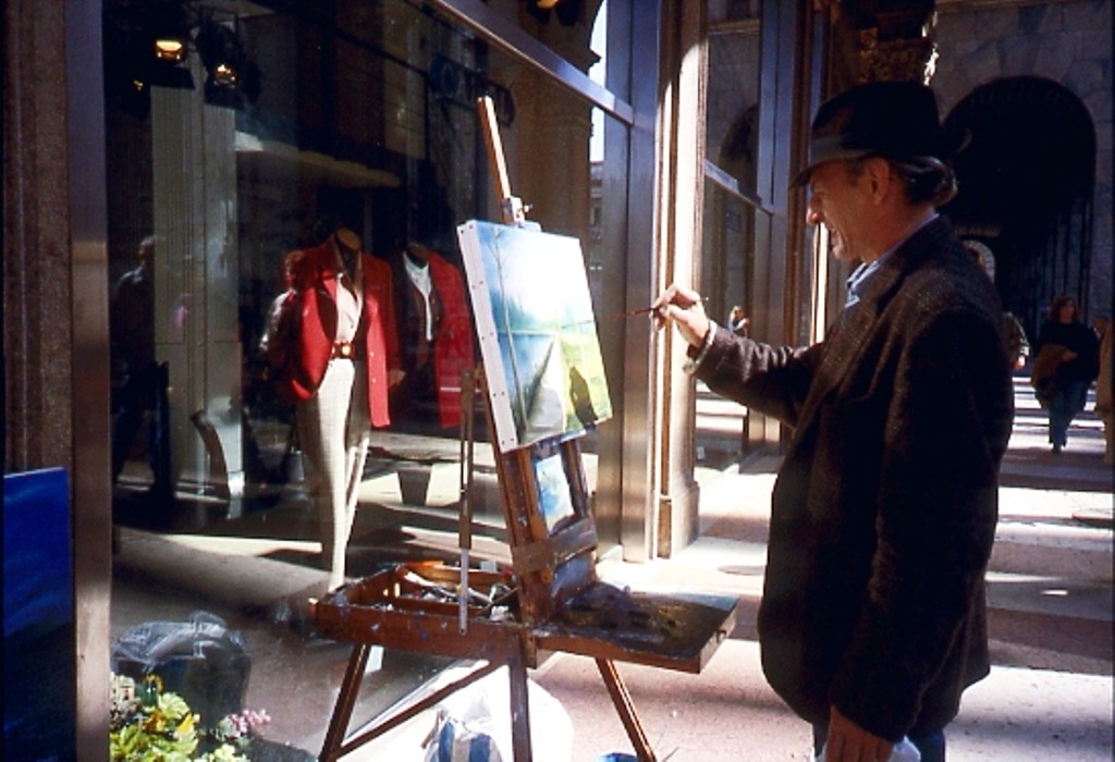 Pittore Portici piazza Duomo 1991 