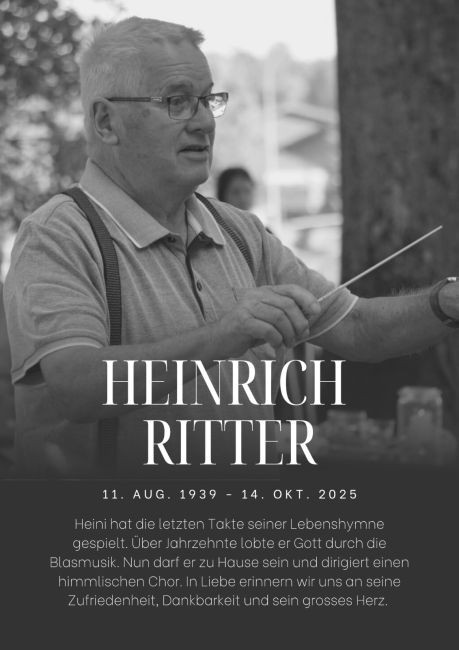 Nachruf Heinrich Ritter (1939-2025)
