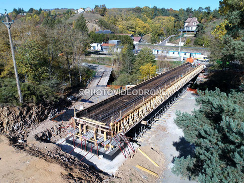 Suivi de chantier par drone de la construction d’un pont à Saint-Flour pour la société NGE
