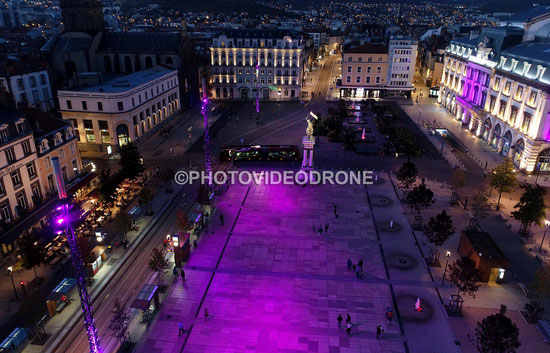 Photo et vidéo en drone de la Place de Jaude à Clermont Ferrand Auvergne - Photovideodrone