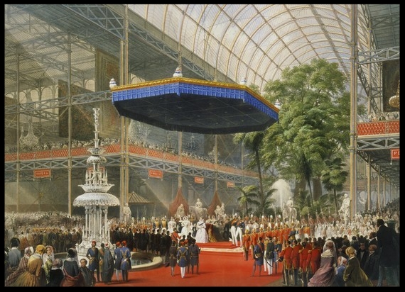 Queen Victoria opens the Great Exhibition in The Crystal Palace in Hyde Park, London, in 1851.