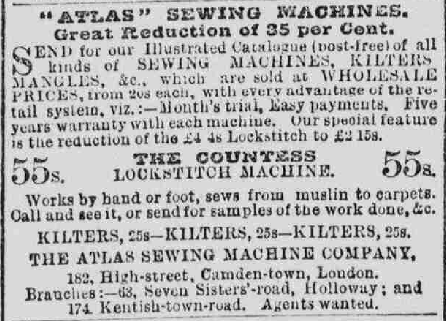 ATLAS SEWING MACHINE CO. - Fiddlebase